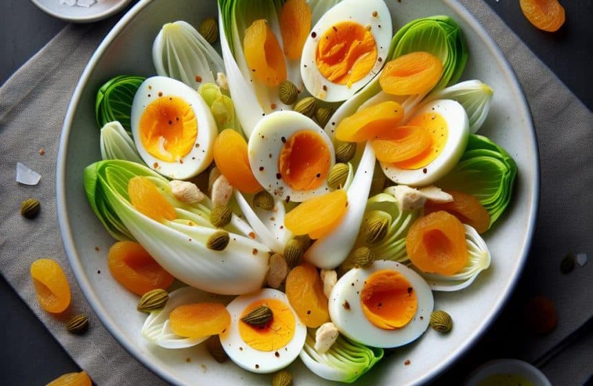 Salade d’Endives aux Œufs Durs et Abricots