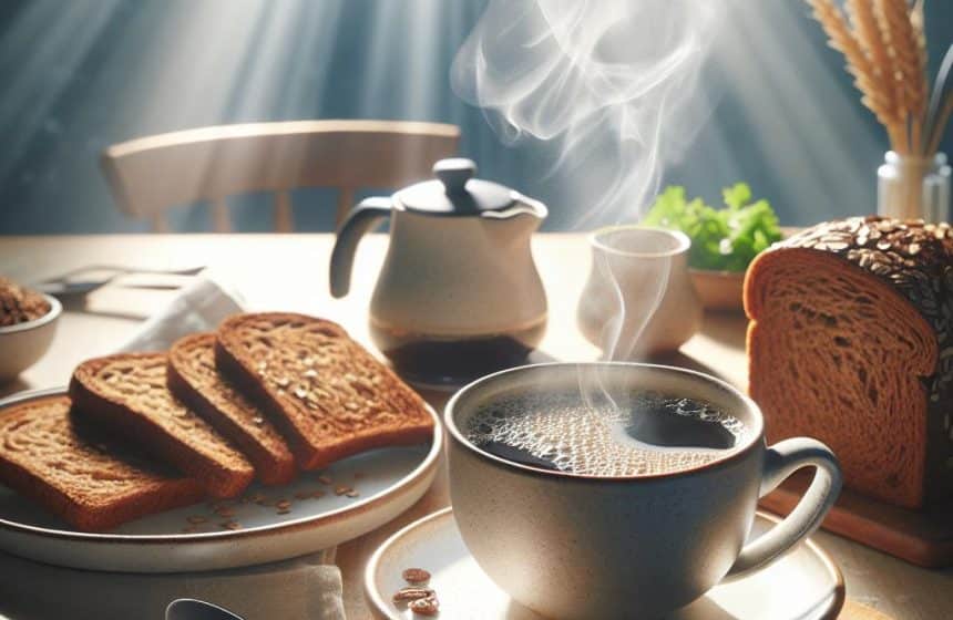 Petit-Déjeuner Énergisant à la Chicorée et Pain Complet