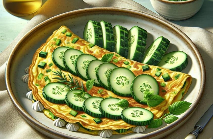 Délice Nutritif de Concombre et Omelette