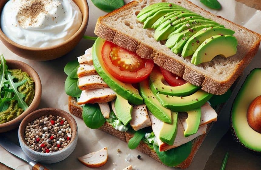 Sandwich Poulet Avocat et Bifidus Nature
