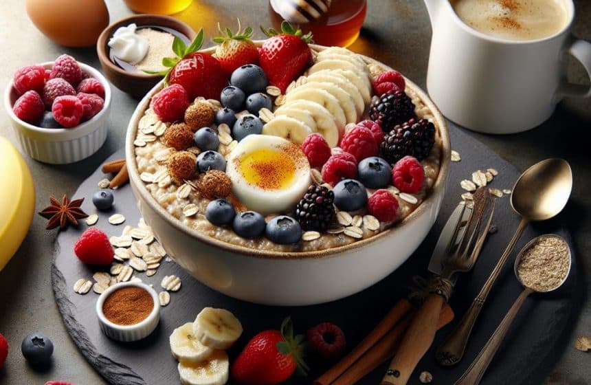 Bowl Cake Gourmand aux Flocons d&rsquo;Avoine Complet et Fruits