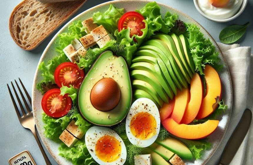 Salade de Sucrine et Avocat aux Œufs Durs et Tranches de la Mer Coraya