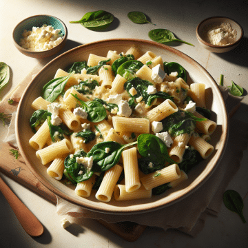 Rigatoni Chèvre Épinards WW