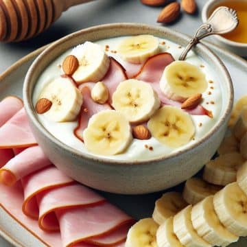 Skyr à la Banane et Tranche de Jambon