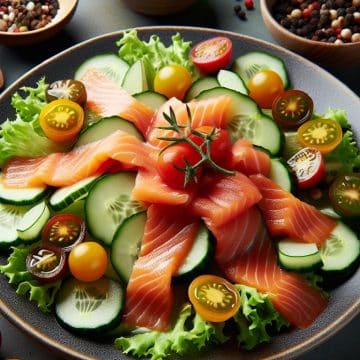 Salade de Saumon Fumé et Légumes Croquants