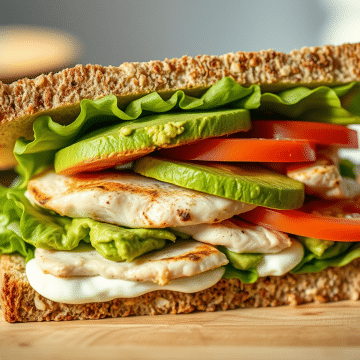 Sandwich Poulet Avocat Gourmand