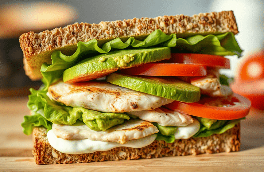 Sandwich Poulet Avocat Gourmand