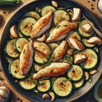 Délice de Poulet aux Courgettes Sautées