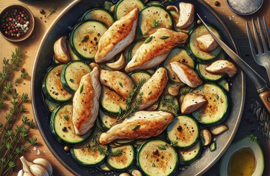 Délice de Poulet aux Courgettes Sautées