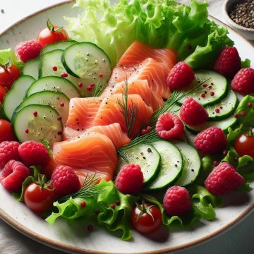 Salade Fraîcheur au Saumon Fumé et Framboises