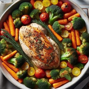 Poulet Rôti aux Légumes Colorés