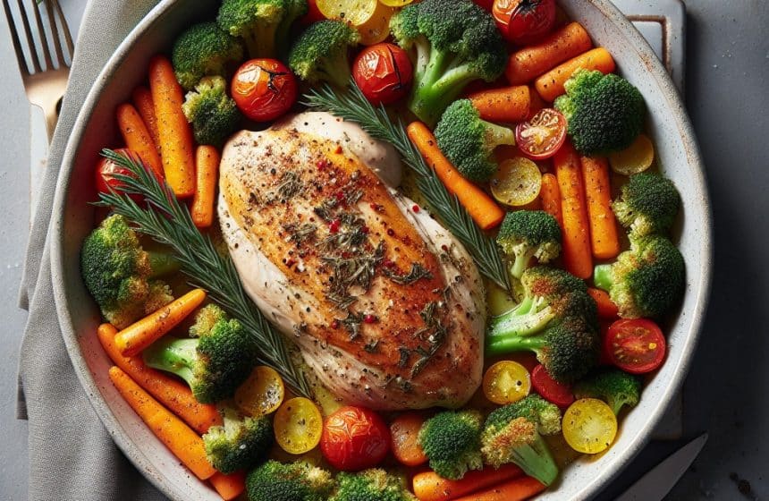 Poulet Rôti aux Légumes Colorés