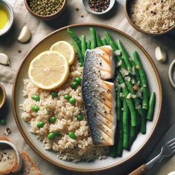 Délice Marin au Riz et Haricots Verts