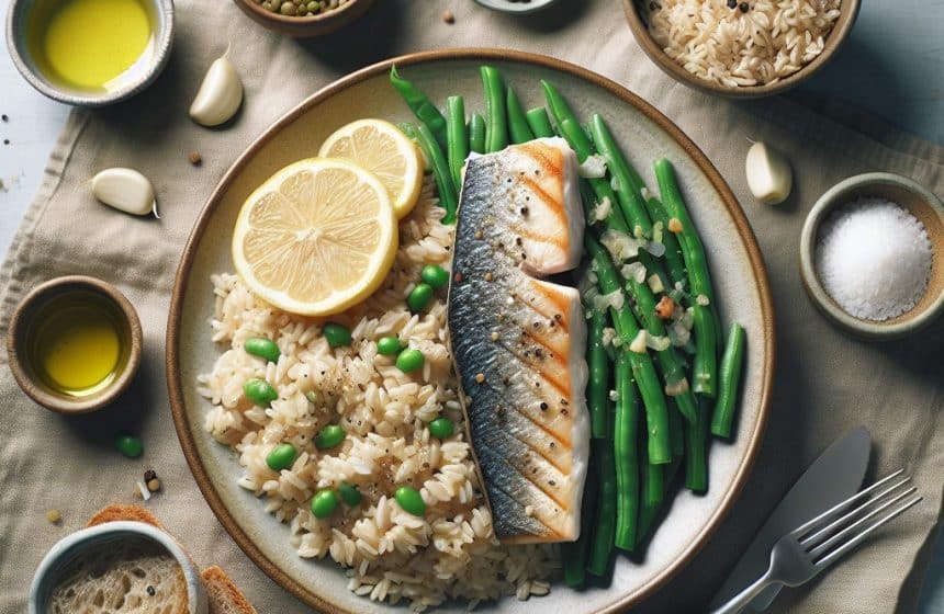 Délice Marin au Riz et Haricots Verts