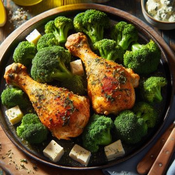 Pilons de Poulet à la Provençale avec Brocolis et Fromage Blanc