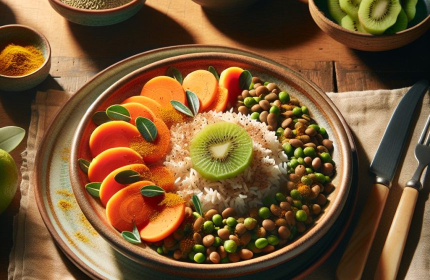 Délice de Riz aux Lentilles et Carottes avec Kiwi