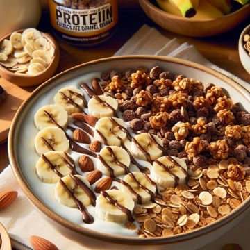 Délice Matinal au Granola Protéiné Chocolat Caramel