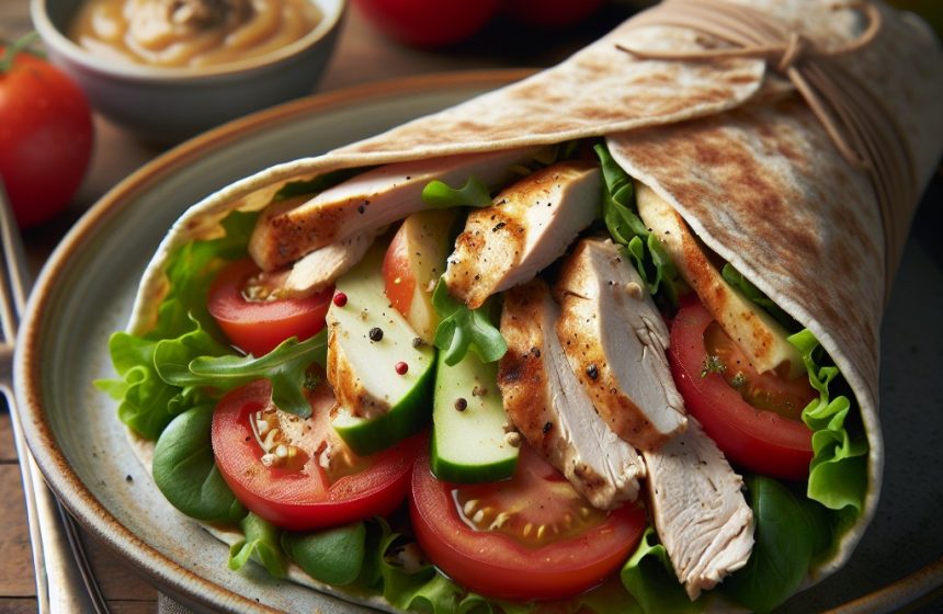 Wrap Poulet et Légumes Frais