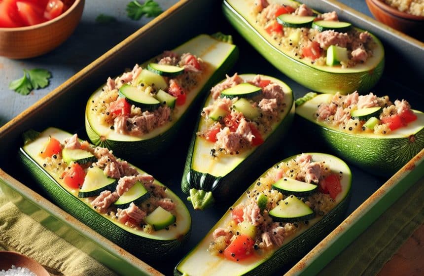 Courgettes Farcies au Thon et Quinoa