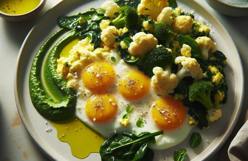 Délice de Brouillade aux Légumes Verts