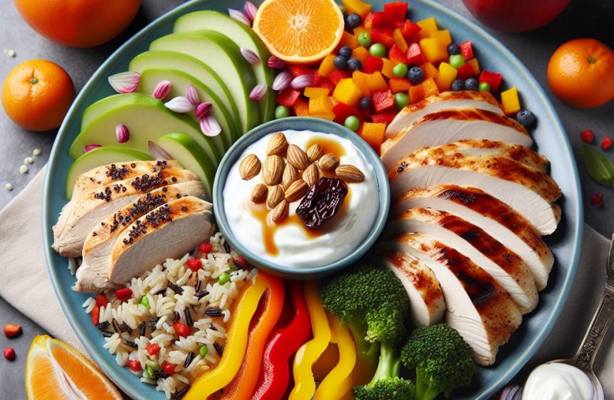 Délice Équilibré au Poulet et Trio de Riz