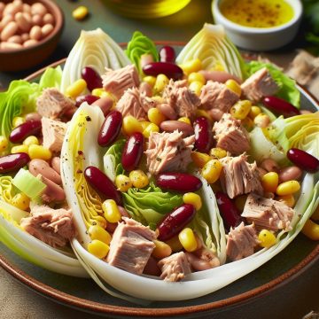 Salade d’Endives au Thon, Haricots Rouges et Maïs