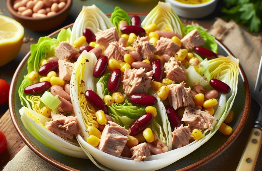 Salade d&rsquo;Endives au Thon, Haricots Rouges et Maïs