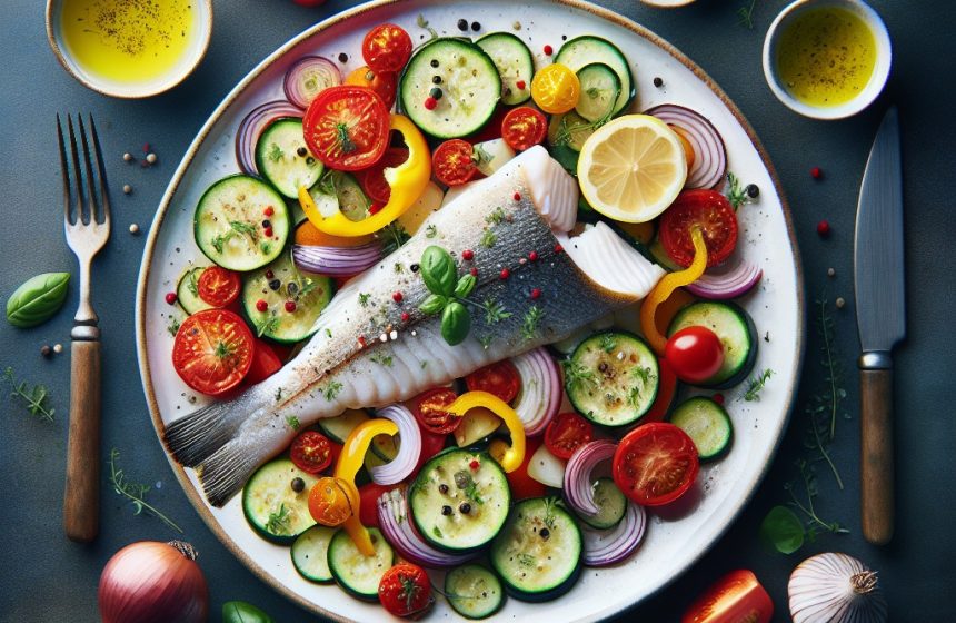 Délice de Poisson au Four aux Légumes du Soleil