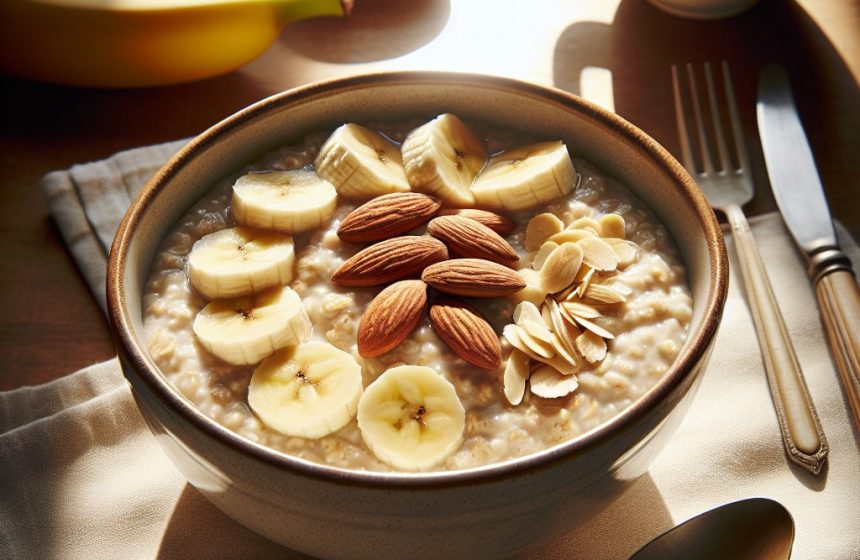 Porridge Énergisant à la Banane et Amandes