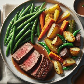 Filet de Bœuf aux Légumes Rôtis