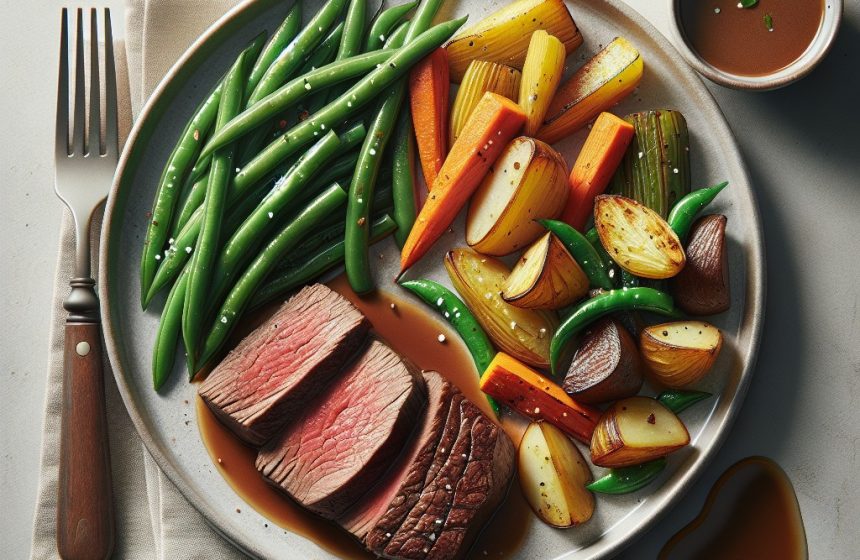 Filet de Bœuf aux Légumes Rôtis