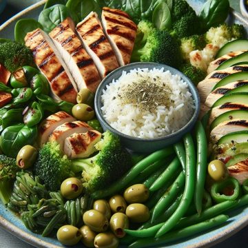 Délice de Poulet au Riz Basmati et Légumes Verts