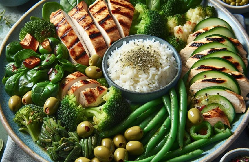 Délice de Poulet au Riz Basmati et Légumes Verts