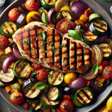 Ratatouille Provençale avec Escalope de Dinde Grillée