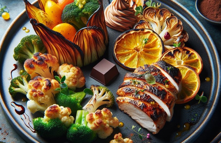 Délice de Poulet Rôti aux Légumes et Fruits Gourmands