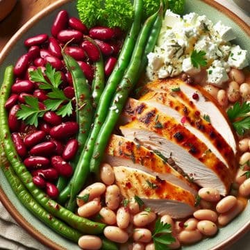 Délice de Poulet Rôti aux Haricots et Faisselle