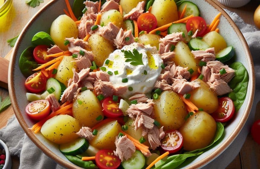 Salade de Thon Méditerranéenne aux Pommes de Terre