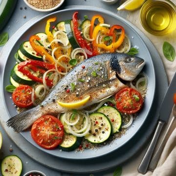 Poisson au Four aux Légumes Méditerranéens et Quinoa