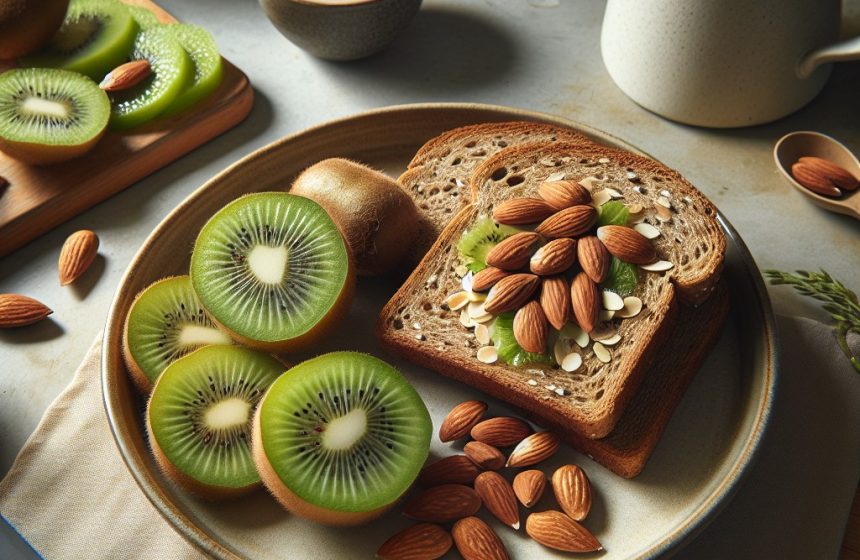 Énergie Matinale Kiwi et Pain Protéiné