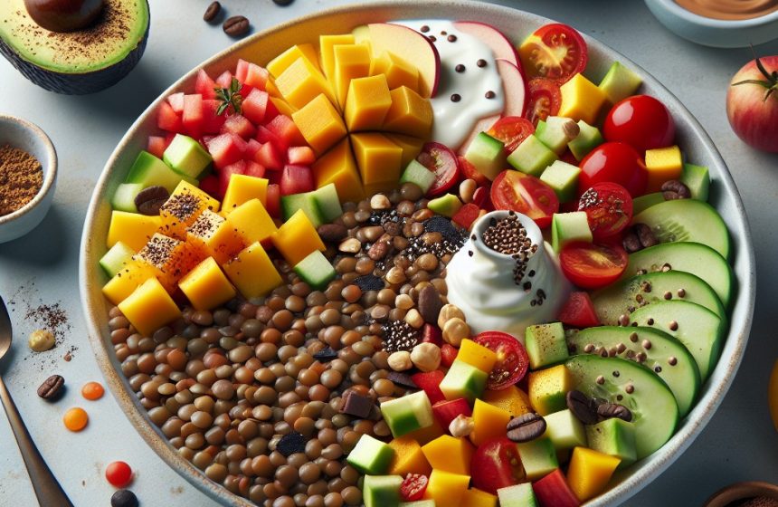 Salade Énergisante aux Lentilles et Fruits Frais