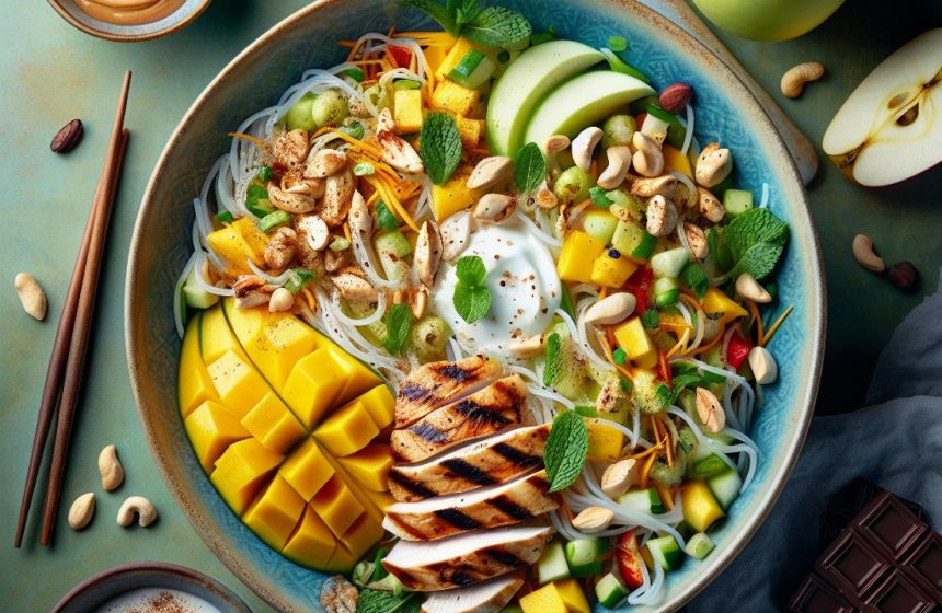 Salade Thaï à la Mangue et Poulet