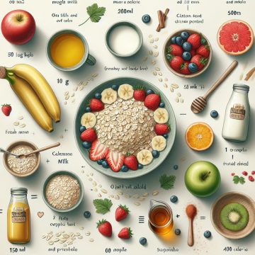 Délice Matinal aux Flocons d’Avoine et Salade de Fruits Frais