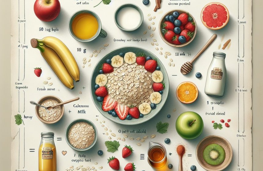 Délice Matinal aux Flocons d&rsquo;Avoine et Salade de Fruits Frais