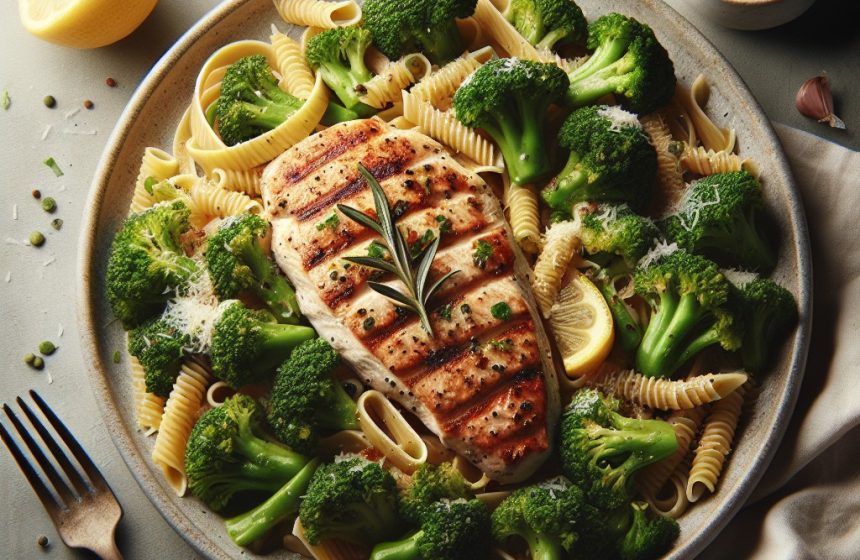 Escalope de Poulet aux Pâtes et Brocolis