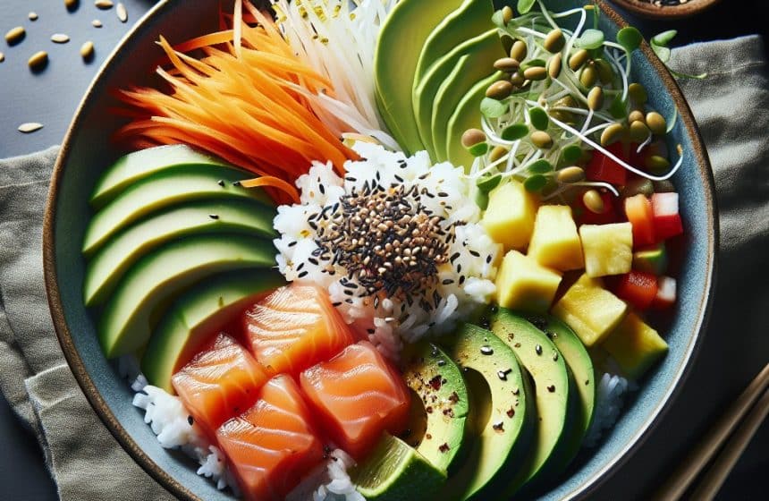 Poke Bowl Saumon et Riz Basmati