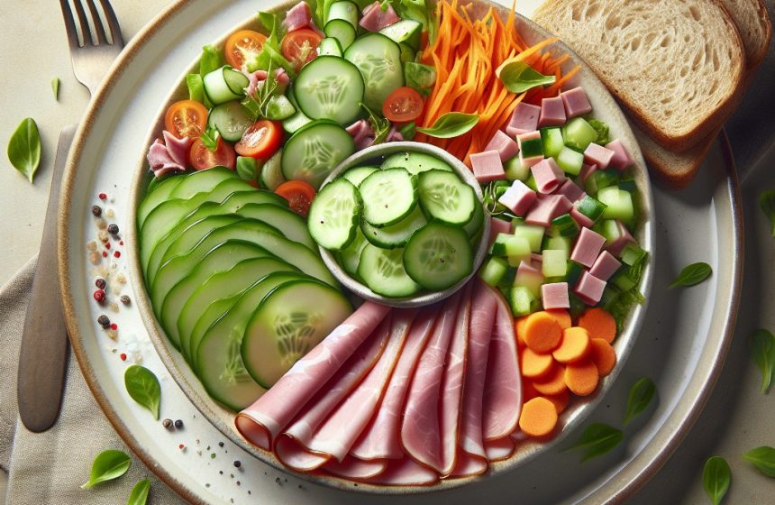 Assiette Gourmande de Crudités et Jambon