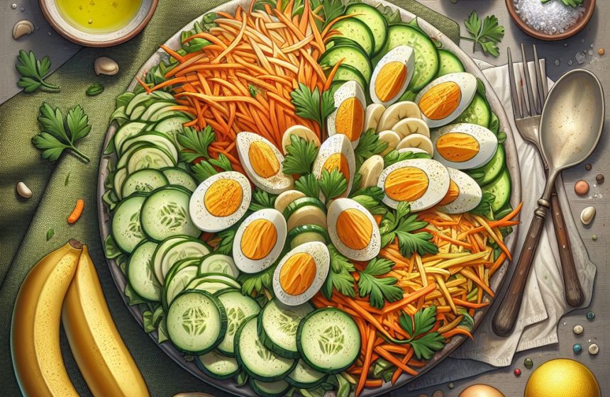 Salade Croquante aux Œufs Durs et Fruits