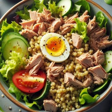 Salade Nutritive au Quinoa, Boulgour et Thon