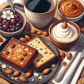 Cake aux Flocons d’Avoine et Compote Maison avec Yaourt et Beurre d’Amandes