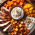 Poulet Grillé Épicé avec Patate Douce et Butternut, accompagné d’un Yaourt Coco-Mangue